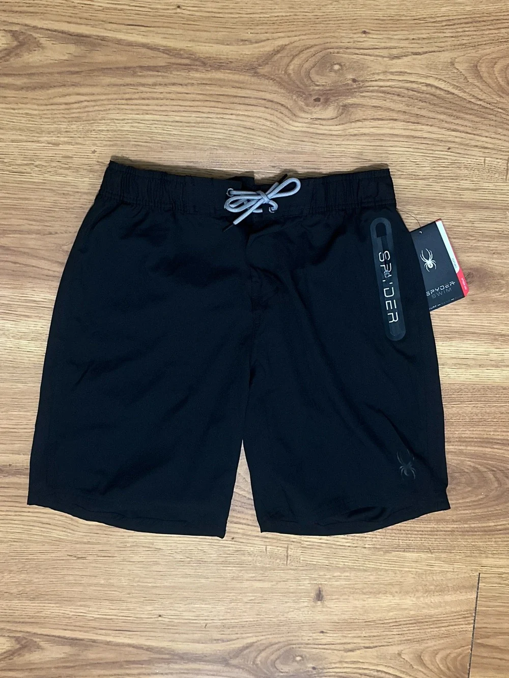 Spyder Men’s Black Swim Trunks Board Shorts Size Medium NWT